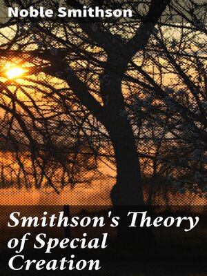 cover image of Smithson's Theory of Special Creation